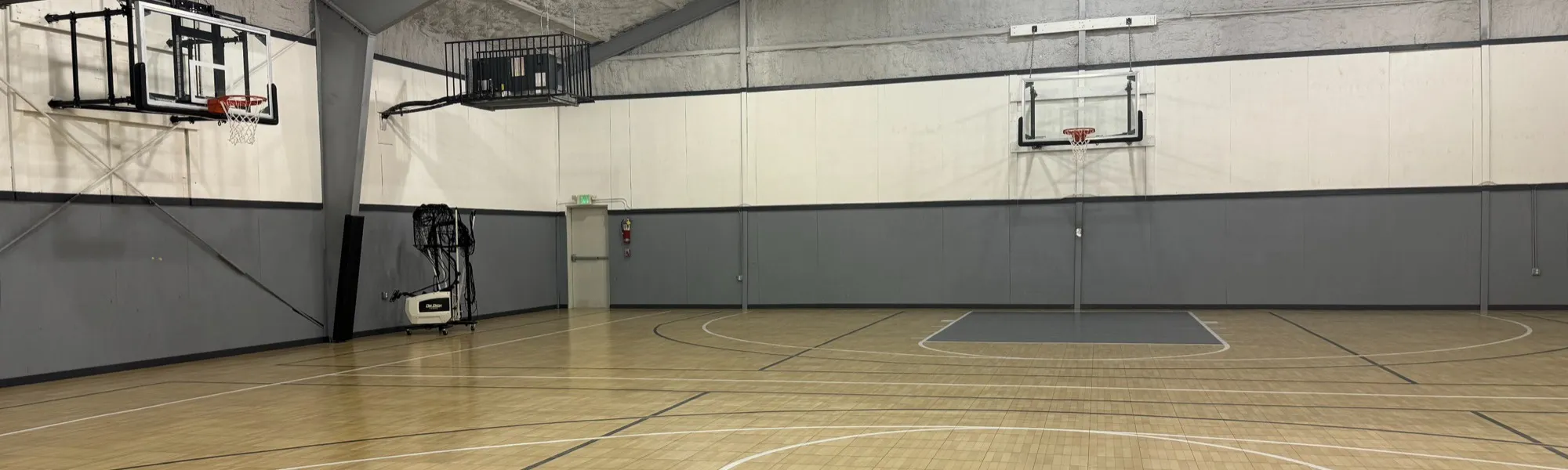 The indoor basketball court at Liberty Hill Athletics